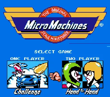 Micro Machines (USA) (Aladdin Compact Cartridge) (Unl) screen shot title